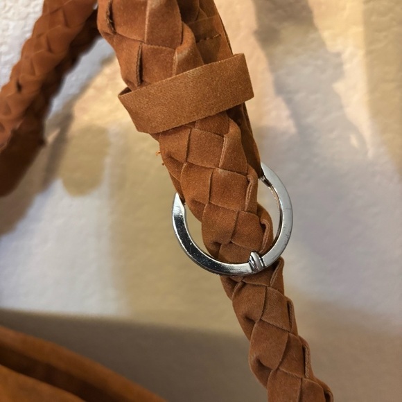 Shoulder Bag Fringe Camel Brown Suede-like material Soft Like New - Picture 5 of 14